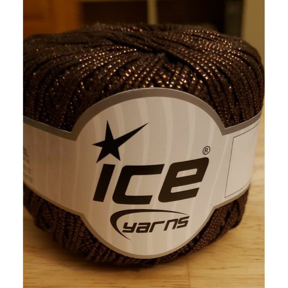 NEW Brown metallic ice yarns-1 skein 109 yds